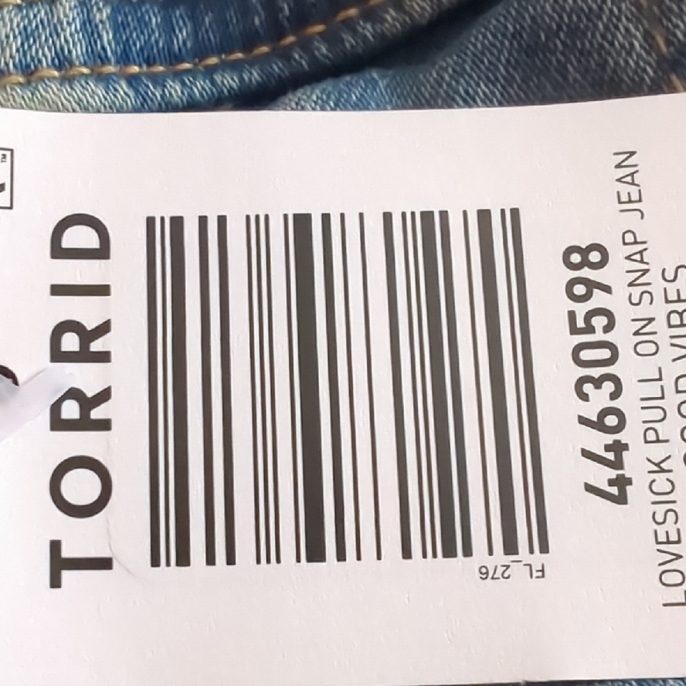 Torrid Blue Flare Jeans with Side Snaps - Picture 6 of 6